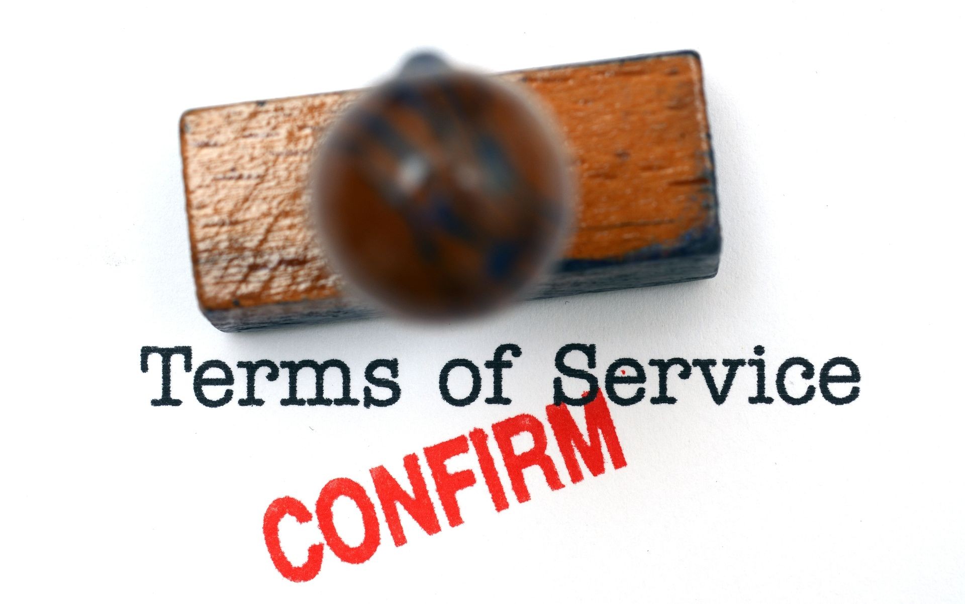 Terms of service - confirm